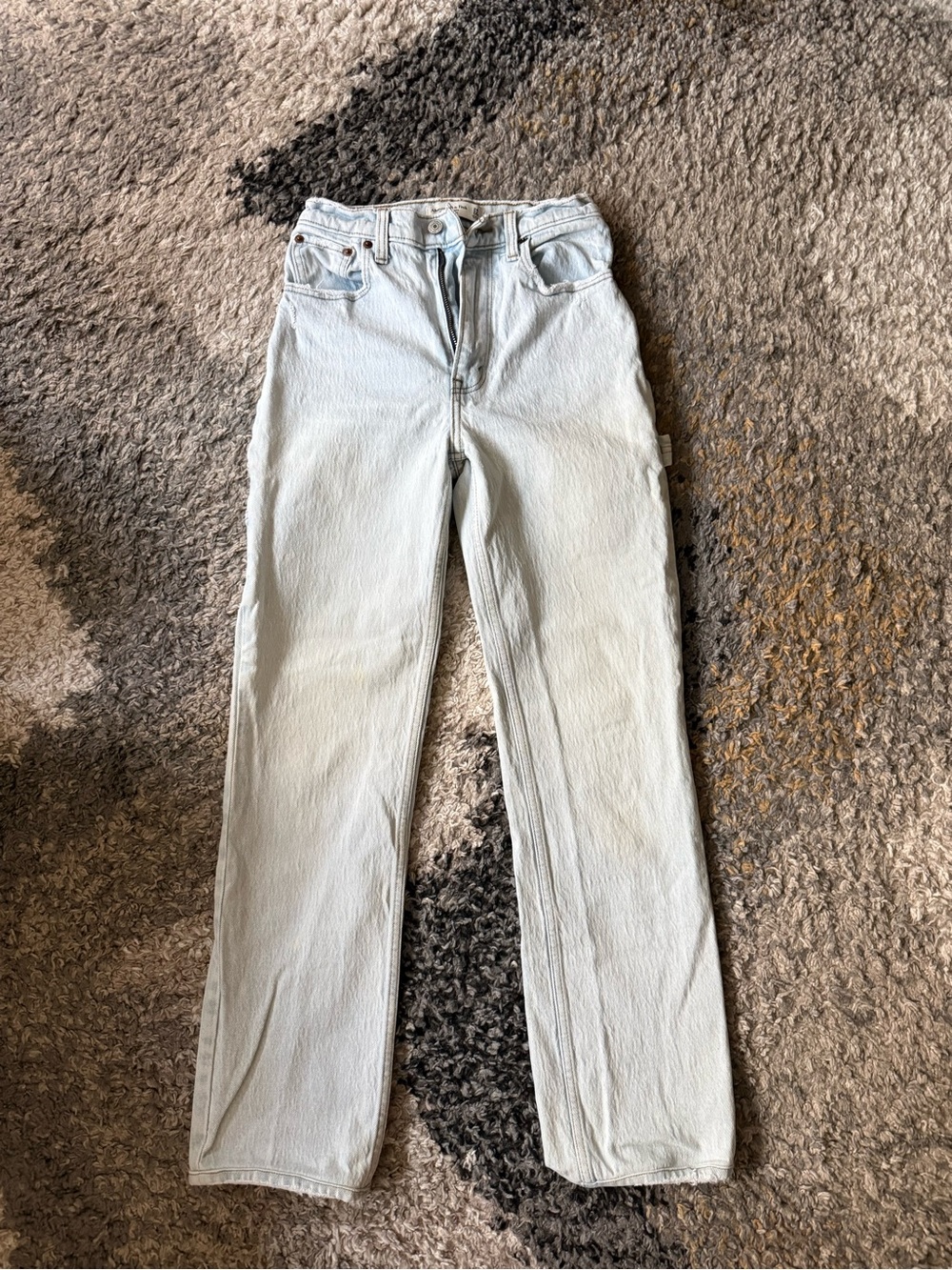 Abercrombie & Fitch Light Wash Straight Leg Jeans
